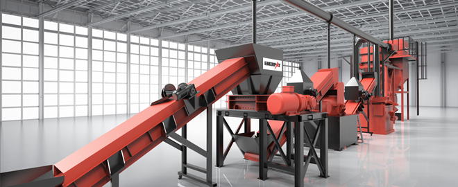 废弃电器电子物拆解破碎分选方案